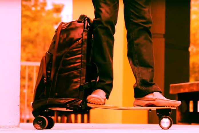 New Tech Merged Tesla Skateboard and Nike Backpack Together Clapway