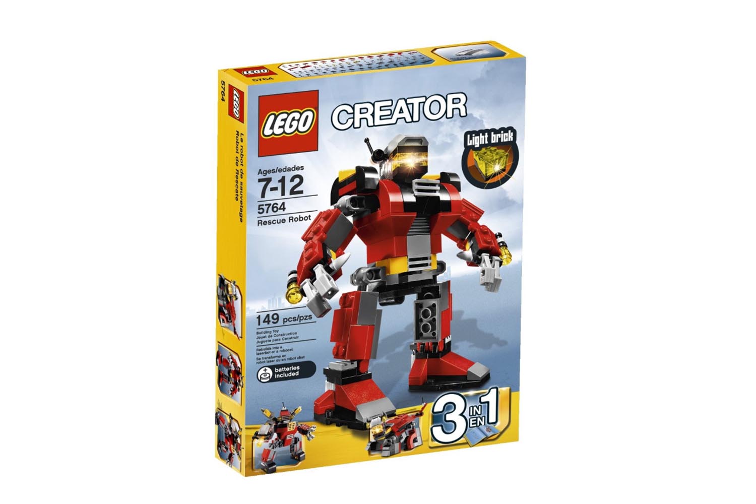 8. The LEGO Creator Rescue Robot 5764 Gets Kids Building Clapway