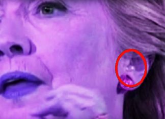 Hillary Clinton Cheating Election with Earpiece Receiver Clapway