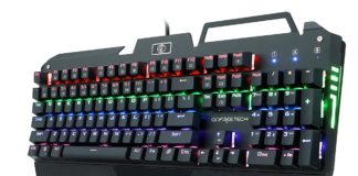 KrBn Mechanical Keyboard Gaming Keyboard Full Sized Backlit with Phone Holder