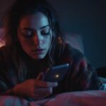 ivankv_Lonely_woman_in_bed_on_her_phone_psychedelic_style_Ultra_ad9b186a-ef43-40b8-8f9d-a64894058ac8 1 2
